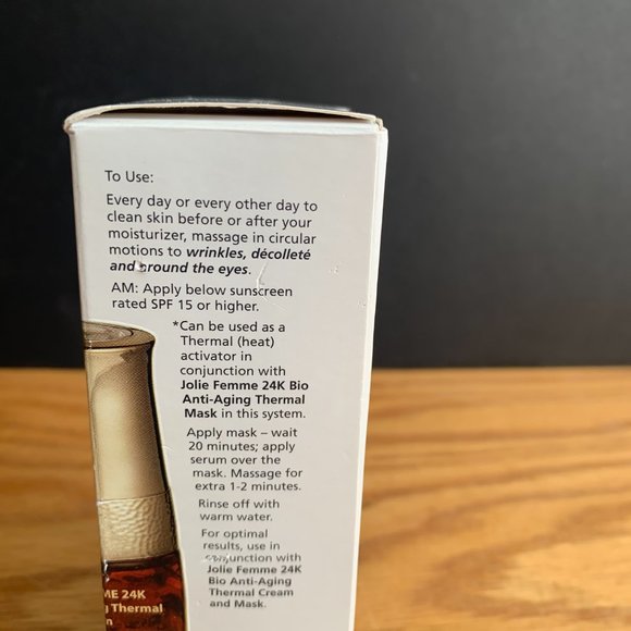 NIB Jolie Femme 24K Bio Anti-Aging Thermal Serum 35ml, Similar to Donna Bella - Picture 4 of 7